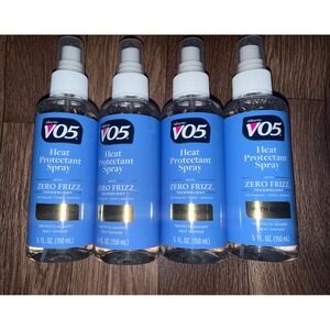 Alberto VO5 Heat Protectant Spray with Biotin Zero Frizz 5oz 4 Pack Bundle
